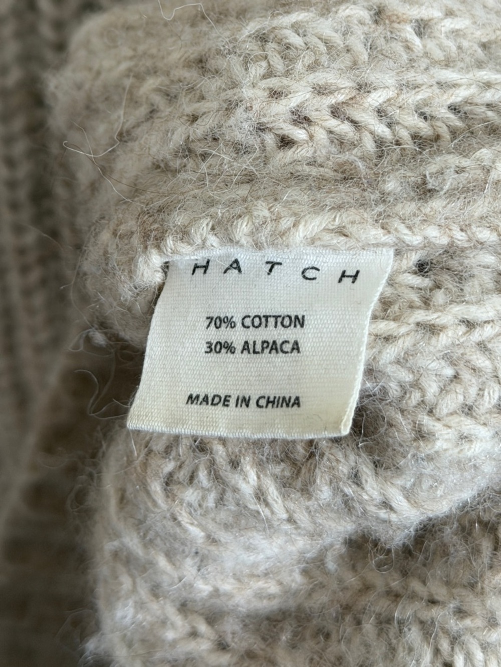 Hatch Maternity Jo Sweater Sz 0 Beige Cotton Alpaca - Picture 8 of 10